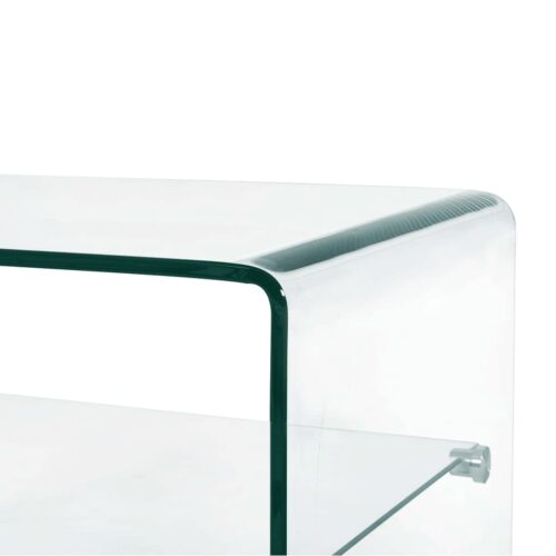Coffee Table Clear 50x45x33cm Tempered Glass - Image 4