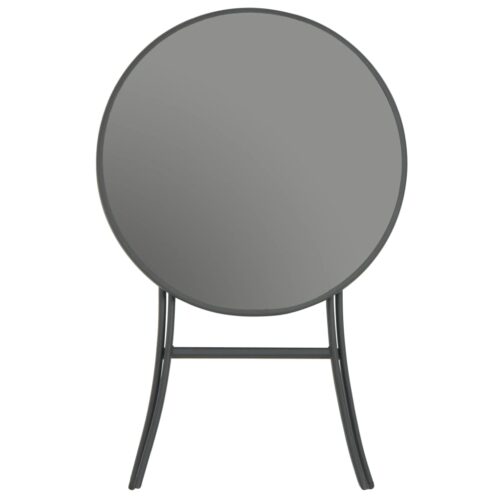 Glass Steel Folding Table Indoor Outdoor Patio Garden Bistro Coffee Lounge Stand 60x70cm - Image 3