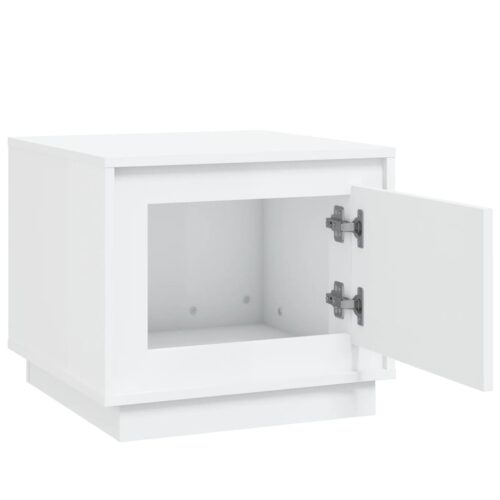 Coffee Table White 51x50x44cm Engineered Wood - Image 6