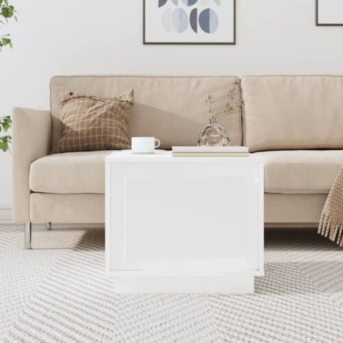 Coffee Table White 51x50x44cm Engineered Wood - Image 11