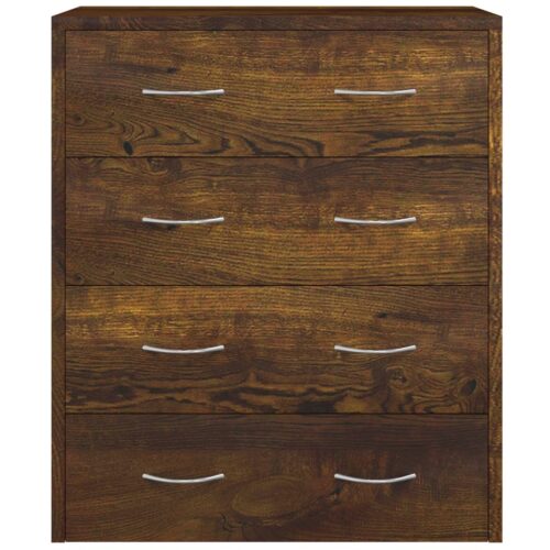 Sideboard with 4 Drawers 60x30.5x71cm Smoked Oak - Image 4