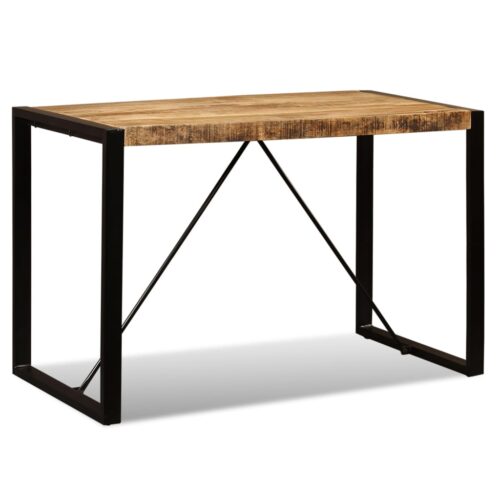 Dining Table Solid Rough Mango Wood 120cm - Image 7