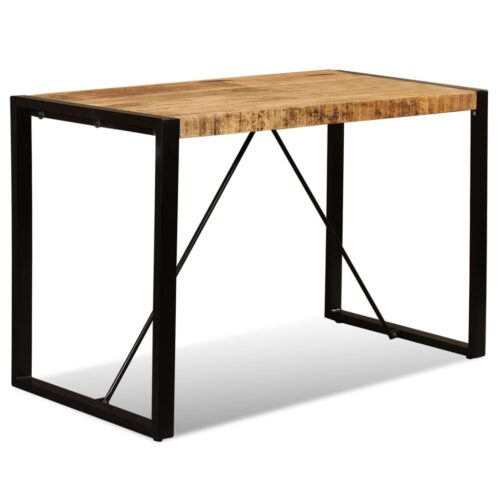 Dining Table Solid Rough Mango Wood 120cm - Image 8