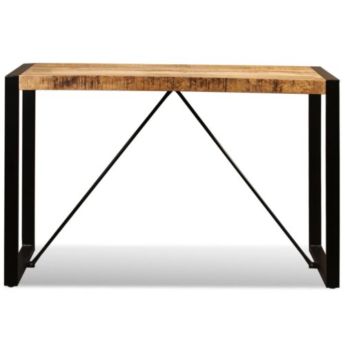 Dining Table Solid Rough Mango Wood 120cm - Image 9