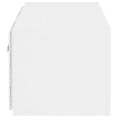 TV Wall Cabinet with LED Lights White 100x35x31cm - Image 9