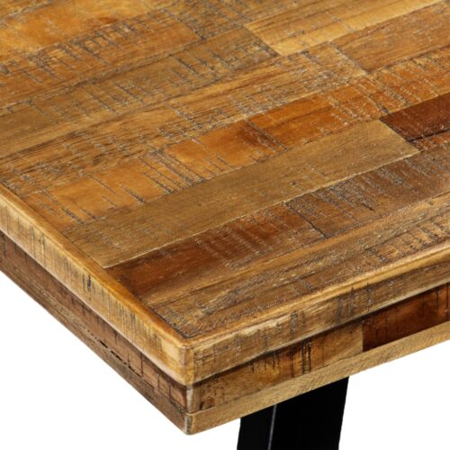 Dining Table Reclaimed Teak Steel 180x90x76cm - Image 5