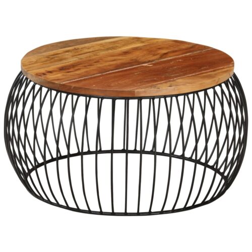 Coffee Table √ò68cm Solid Reclaimed Wood - Image 8