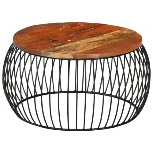 Coffee Table √ò68cm Solid Reclaimed Wood - Image 11