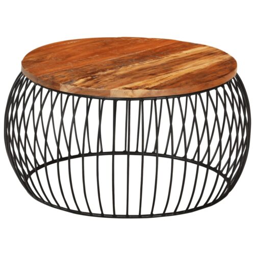 Coffee Table √ò68cm Solid Reclaimed Wood - Image 12