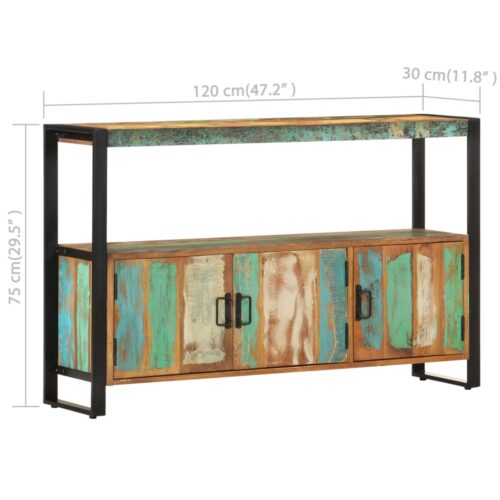 Sideboard 120x30x75cm Solid Reclaimed Wood - Image 7