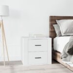 Bedside Cabinet White 50x39x47cm