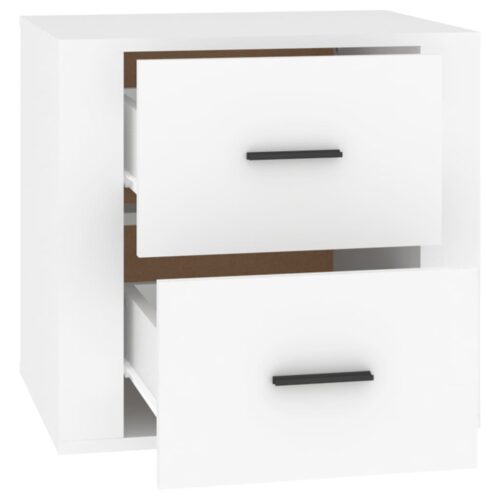 Bedside Cabinet White 50x39x47cm - Image 8