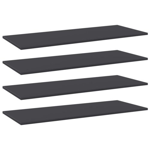 Bookshelf Boards 4pcs Grey 100x40x1.5cm Engineered Wood - Image 6