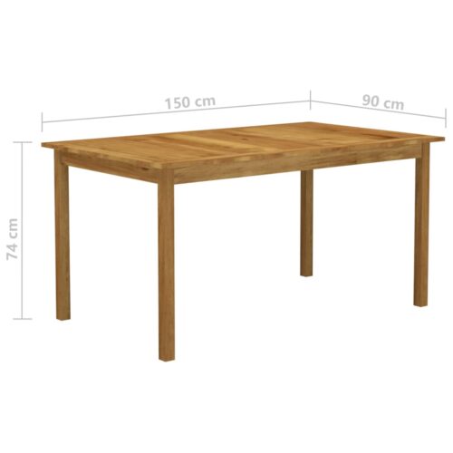 5-Piece Garden Dining Set Black - Image 7