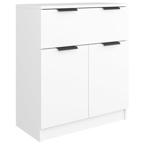 Sideboard White 60x30x70cm Engineered Wood - Image 2