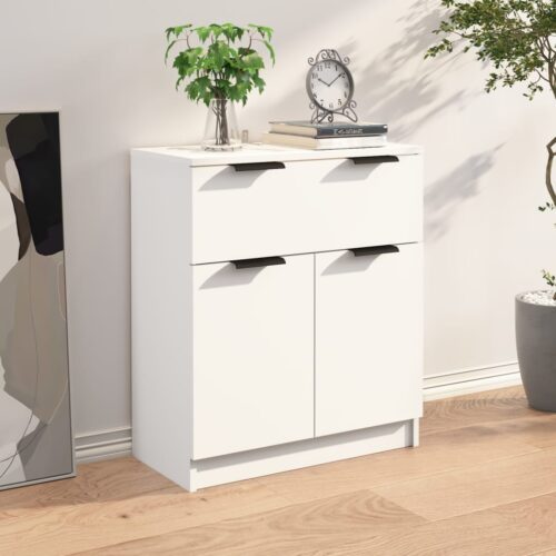 Sideboard White 60x30x70cm Engineered Wood - Image 3