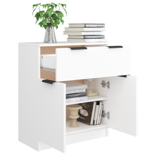 Sideboard White 60x30x70cm Engineered Wood - Image 4