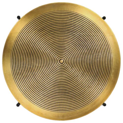 Table Set 2 Pieces Brass-covered MDF - Image 2