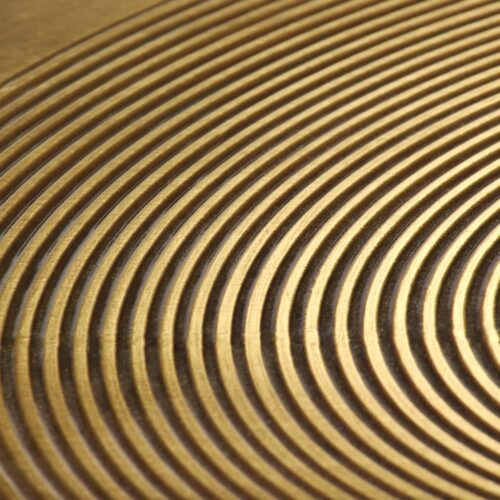 Table Set 2 Pieces Brass-covered MDF - Image 4