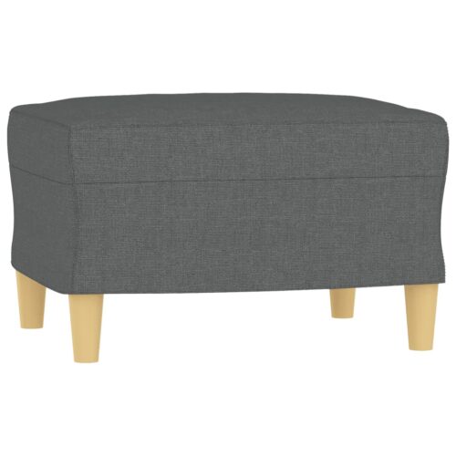 3-Piece Sofa Set with Cushions Dark Grey Fabric - Image 5