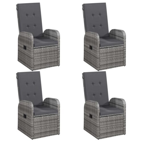 5-Piece Garden Dining Set Grey - Image 5