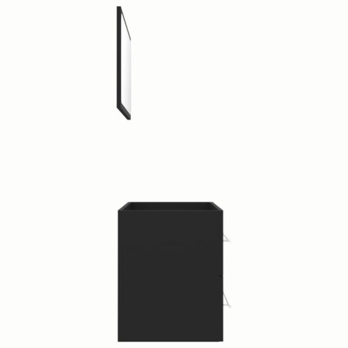 2-Piece Bathroom Furniture Set Grey Engineered Wood - Image 5