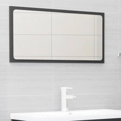 2-Piece Bathroom Furniture Set Grey Engineered Wood - Image 6