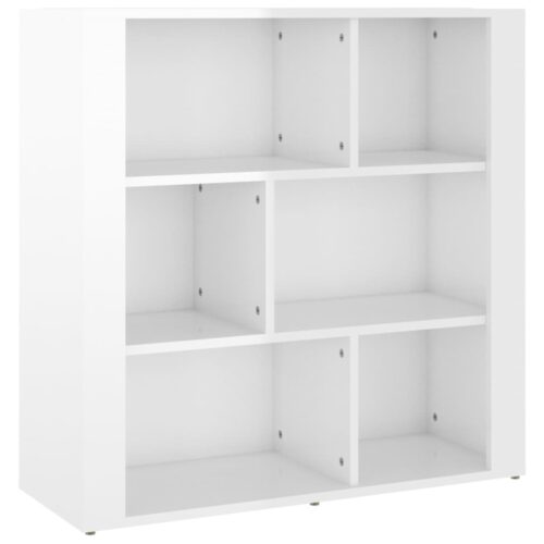 Sideboard High Gloss White 80x30x80cm Engineered Wood