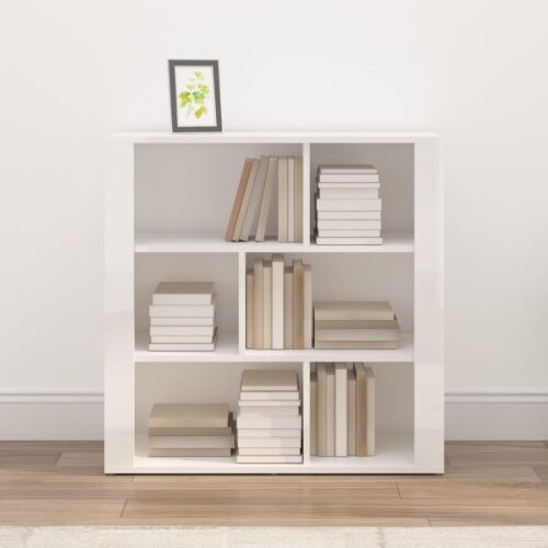 Sideboard High Gloss White 80x30x80cm Engineered Wood - Image 9
