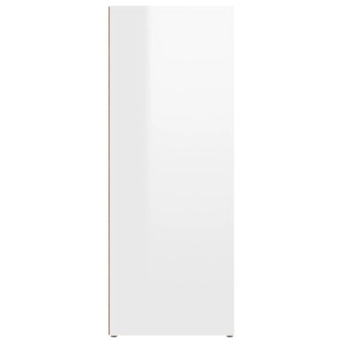 Sideboard High Gloss White 80x30x80cm Engineered Wood - Image 6