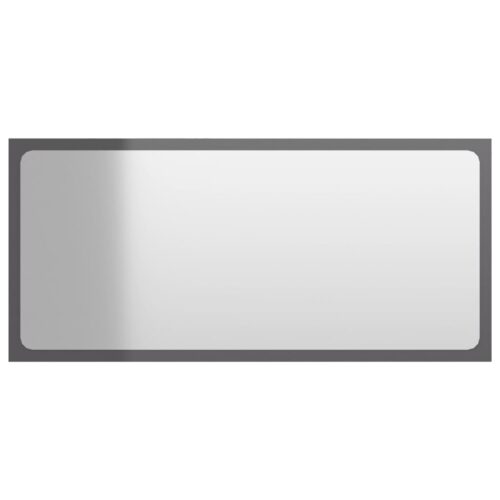 2-Piece Bathroom Furniture Set High Gloss Grey Engineered Wood - Image 7