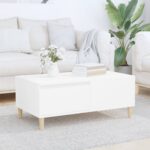 Coffee Table White 90x50x36.5cm Engineered Wood