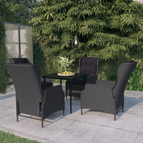 5-Piece Garden Dining Set Dark Grey - Image 9