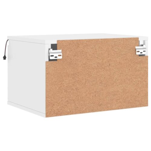 Wall-mounted Bedside Cabinets with LED Lights 2pcs White - Image 10