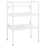 Bathroom Washbasin Frame White 59x38x83cm Iron