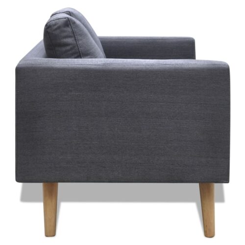 Sofa Set 2-Seater 3-Seater Fabric Dark Grey - Image 4