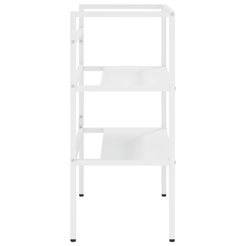 Bathroom Washbasin Frame White 59x38x83cm Iron - Image 4