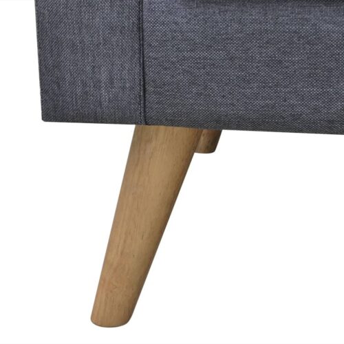 Sofa Set 2-Seater 3-Seater Fabric Dark Grey - Image 5