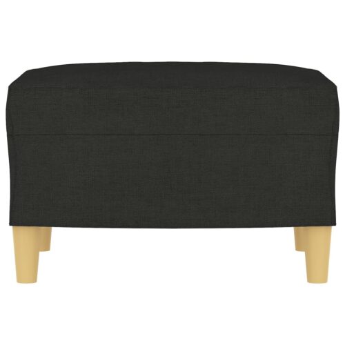 Footstool Black 60x50x41cm Fabric - Image 3