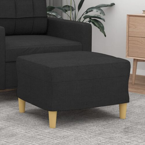 Footstool Black 60x50x41cm Fabric - Image 8