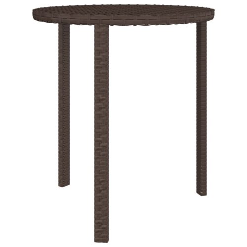 Side Tables 3pcs Brown Poly Rattan - Image 5
