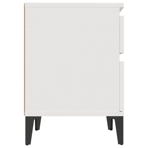 Bedside Cabinet White 40x35x50cm - Image 6