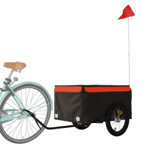 Bike Trailer Black Orange 45 kg Iron - Image 3