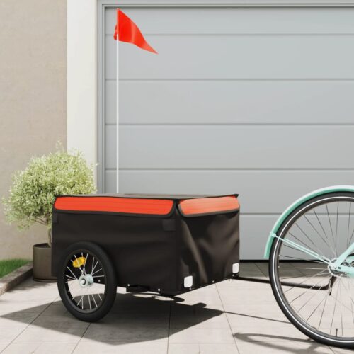 Bike Trailer Black Orange 45 kg Iron - Image 12