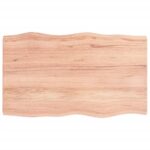 Table Top Light Brown 100x60x(2-4)cm Treated Solid Wood DIY Desk Panel Board
