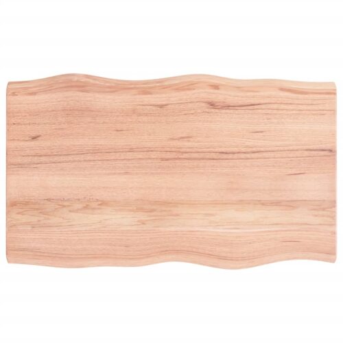 Table Top Light Brown 100x60x(2-4)cm Treated Solid Wood DIY Desk Panel Board