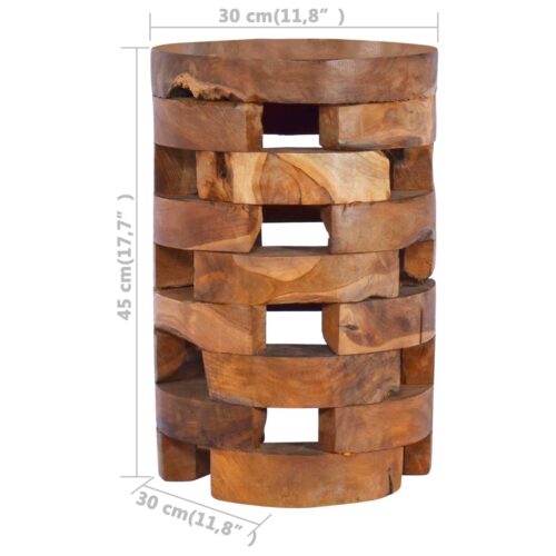 Beside Cabinet 30x30x45cm Solid Teak Wood - Image 5