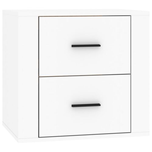 Wall-mounted Bedside Cabinet White 50x36x47cm - Image 2