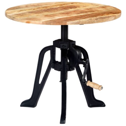 Side Table 60x(46-63)cm Solid Mango Wood Cast Iron - Image 10