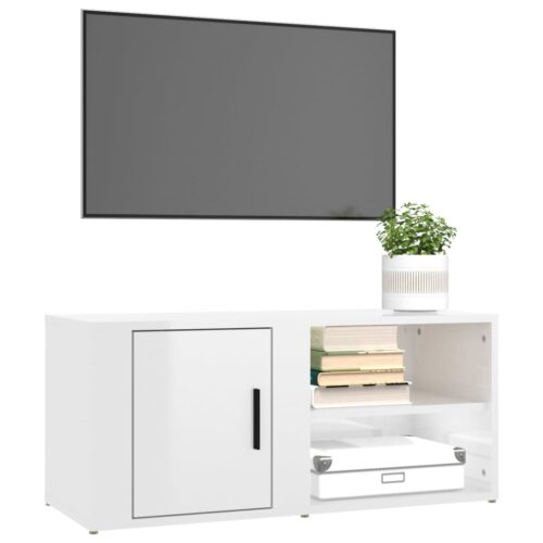 TV Cabinets 2pcs High Gloss White 80x31.5x36cm Engineered Wood - Image 4